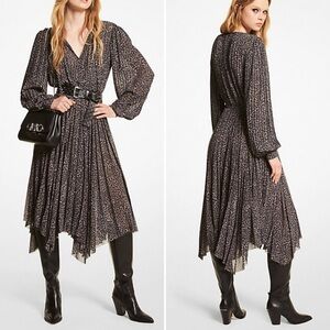 Michael Kors Georgette Long Sleeve Dress